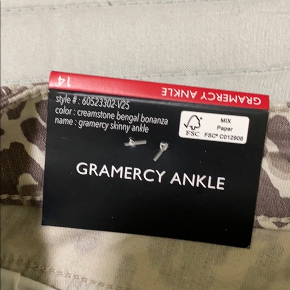 NINE WEST Gramercy animal print skinny jeans 14 - Picture 8 of 13